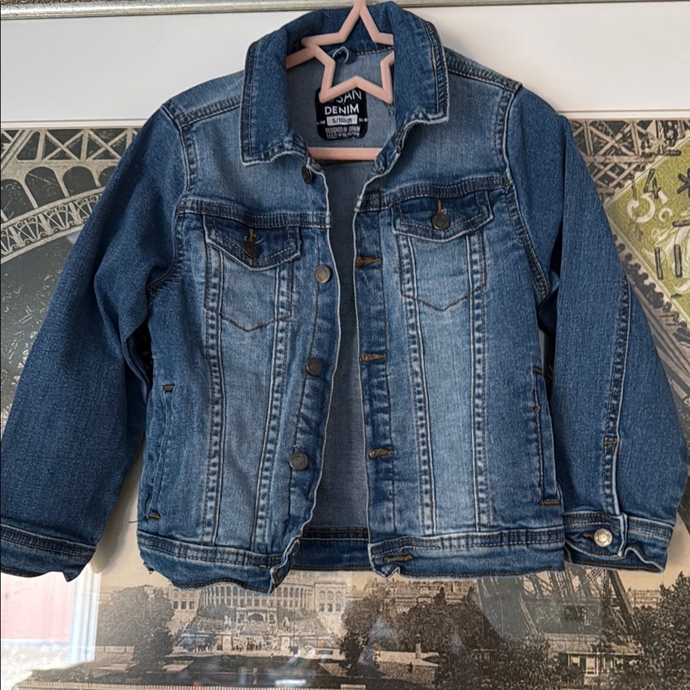 Source Unknown Blue Jean Jacket Classic Denim Style